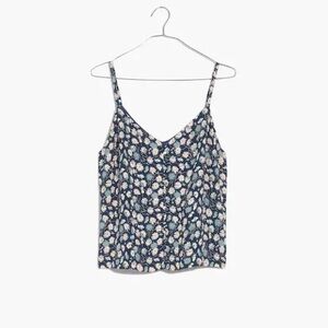 Madewell Blue Floral Tank Size 4 Lightweight Summer